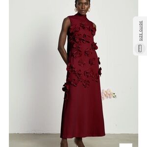 Elegant Sleeveless Burgundy Maxi Dress